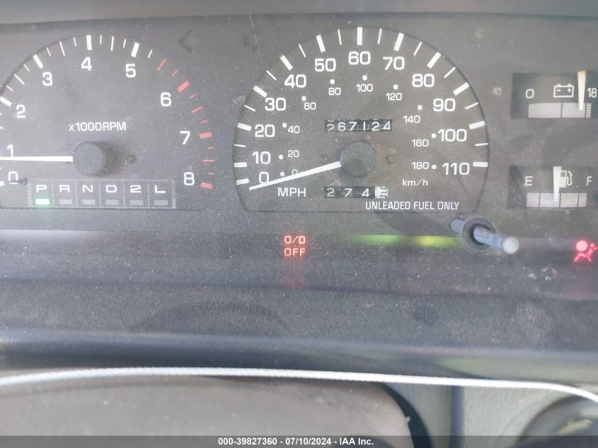 1998 Toyota T100 Xtracab Sr5 VIN: JT4TN14D2W0041062 Lot: 39827360