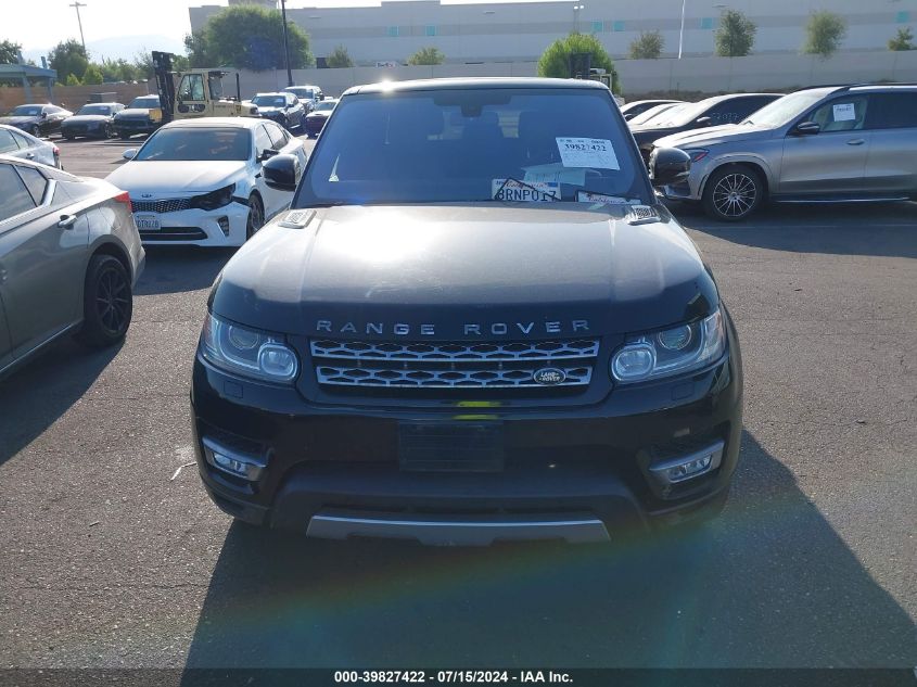 2016 Land Rover Range Rover Sport 3.0L V6 Turbocharged Diesel Hse Td6 VIN: SALWR2KF2GA100580 Lot: 39827422