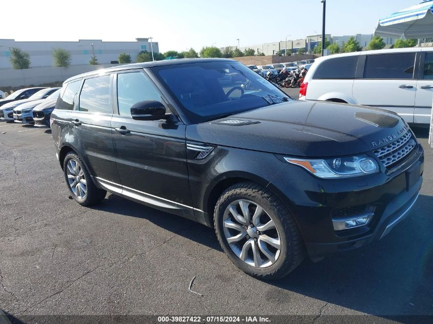 2016 Land Rover Range Rover Sport 3.0L V6 Turbocharged Diesel Hse Td6 VIN: SALWR2KF2GA100580 Lot: 39827422