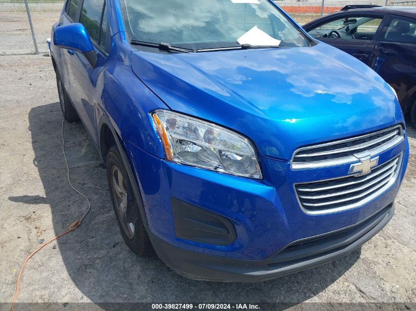 2015 Chevrolet Trax 1Ls VIN: KL7CJPSB1FB116982 Lot: 39827499