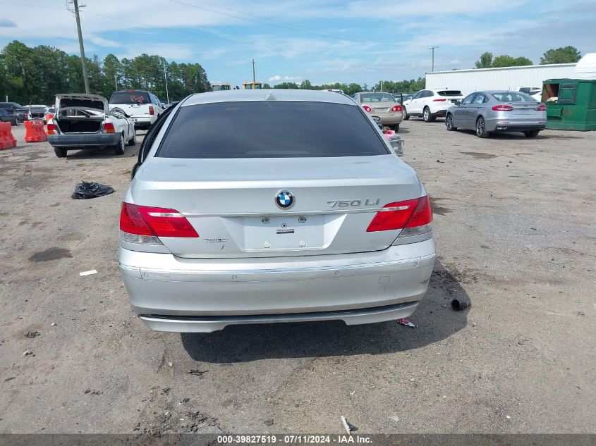 2008 BMW 750Li VIN: WBAHN835X8DT82324 Lot: 39827519