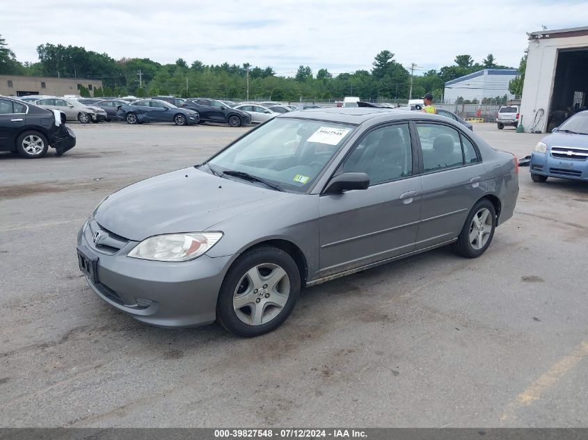 2HGES26755H601523 | 2005 HONDA CIVIC