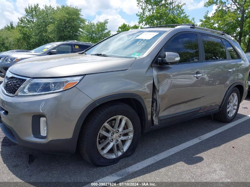 2014 Kia Sorento Lx VIN: 5XYKTCA60EG449281 Lot: 39827624