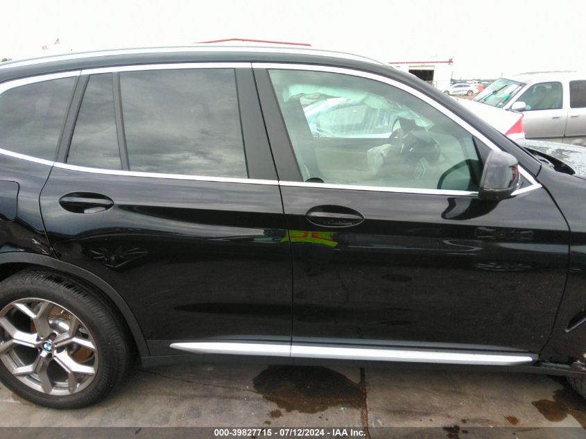 2023 BMW X3 Sdrive30I VIN: 5UX43DP07P9R90378 Lot: 39827715