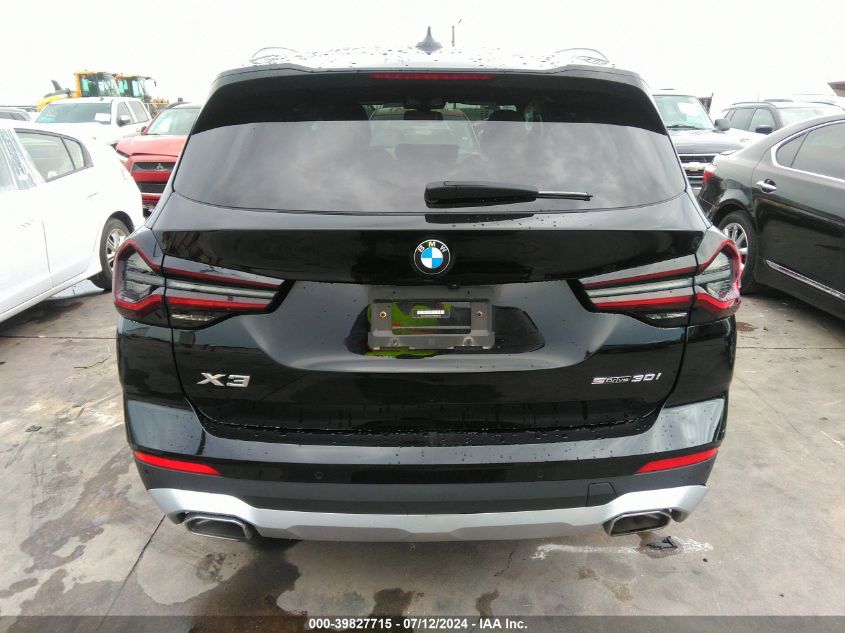 2023 BMW X3 Sdrive30I VIN: 5UX43DP07P9R90378 Lot: 39827715