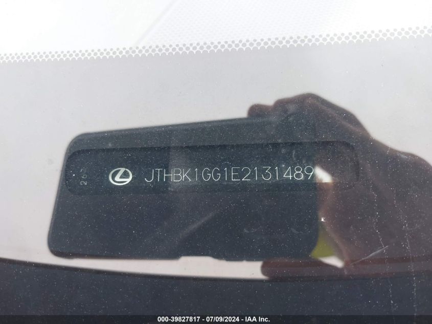 2014 Lexus Es 350 350 VIN: JTHBK1GG1E2131489 Lot: 39827817