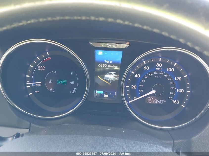 2013 Hyundai Sonata Hybrid Limited VIN: KMHEC4A47DA097019 Lot: 39827897