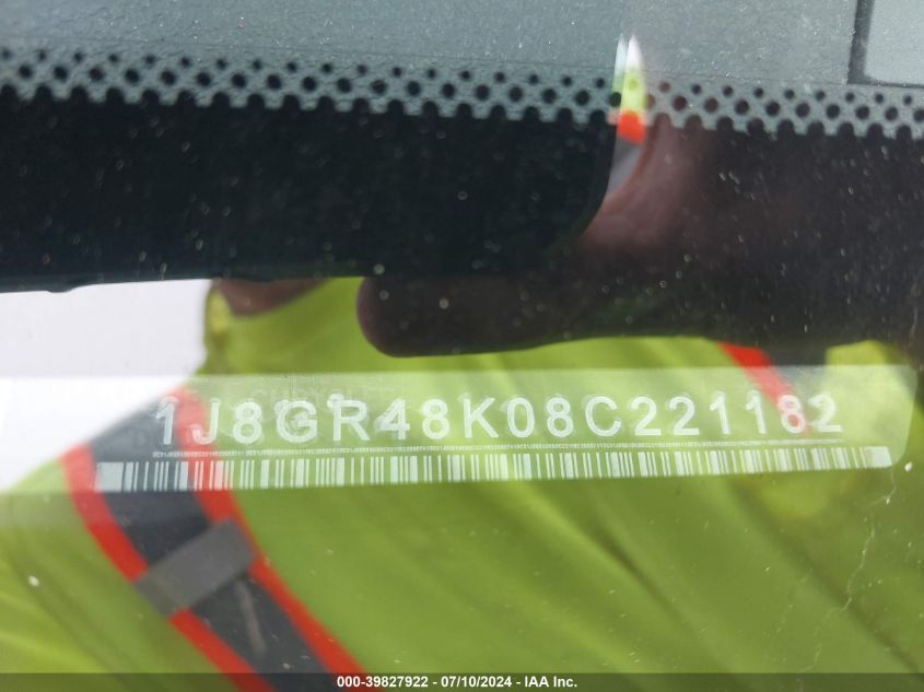 2008 Jeep Grand Cherokee Laredo VIN: 1J8GR48K08C221182 Lot: 39827922