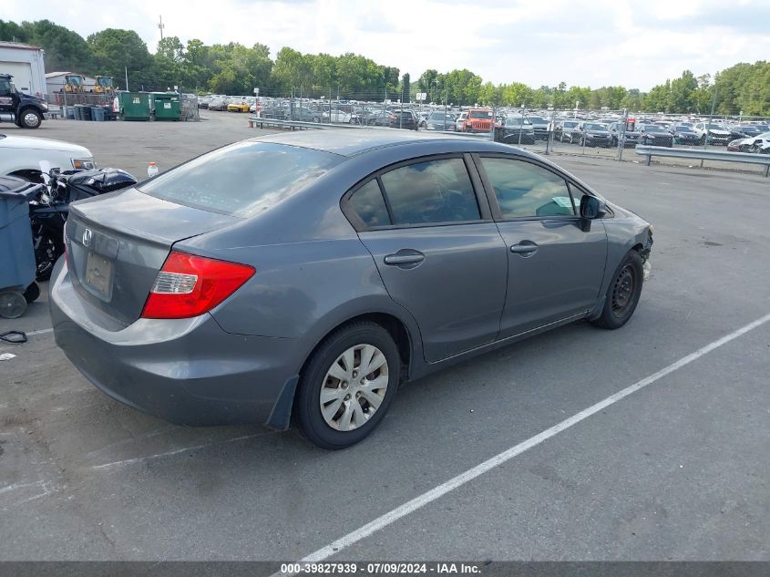 19XFB2F58CE043063 | 2012 HONDA CIVIC