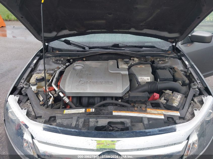 2010 Ford Fusion Hybrid VIN: 3FADP0L37AR188476 Lot: 39827949