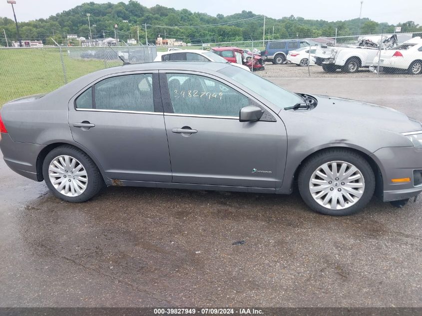 2010 Ford Fusion Hybrid VIN: 3FADP0L37AR188476 Lot: 39827949