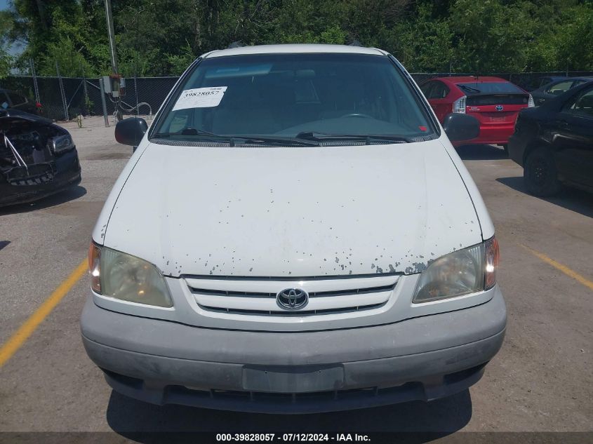 2002 Toyota Sienna Ce VIN: 4T3ZF19C62U469813 Lot: 39828057