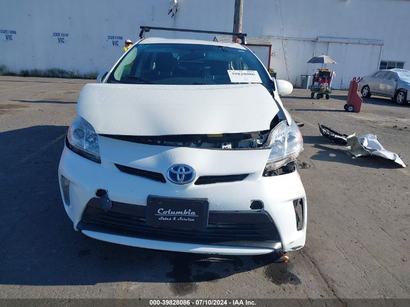 2014 Toyota Prius VIN: JTDKN3DU2E0375744 Lot: 39828086