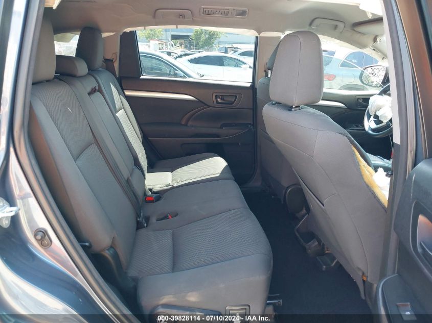 2015 Toyota Highlander Le V6 VIN: 5TDBKRFH9FS204211 Lot: 39828114