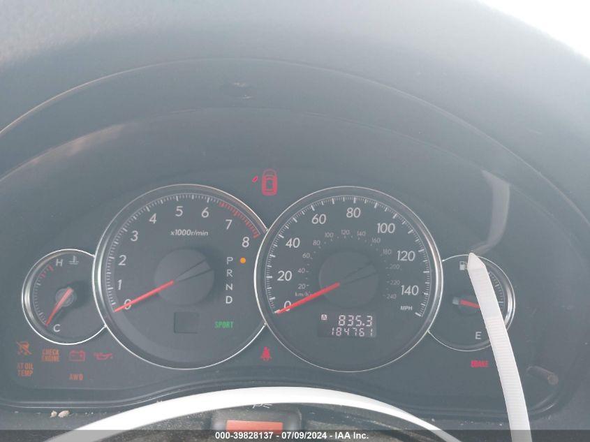 2008 Subaru Outback 2.5I Limited/2.5I Limited L.l. Bean Edition VIN: 4S4BP62C987358193 Lot: 39828137