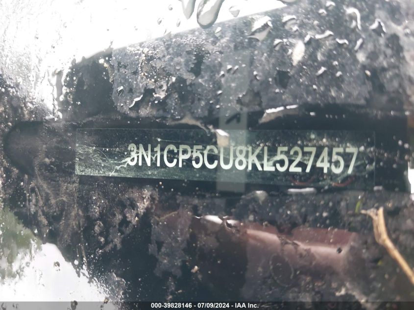 2019 Nissan Kicks S/Sr/Sv VIN: 3N1CP5CU8KL527457 Lot: 39828146