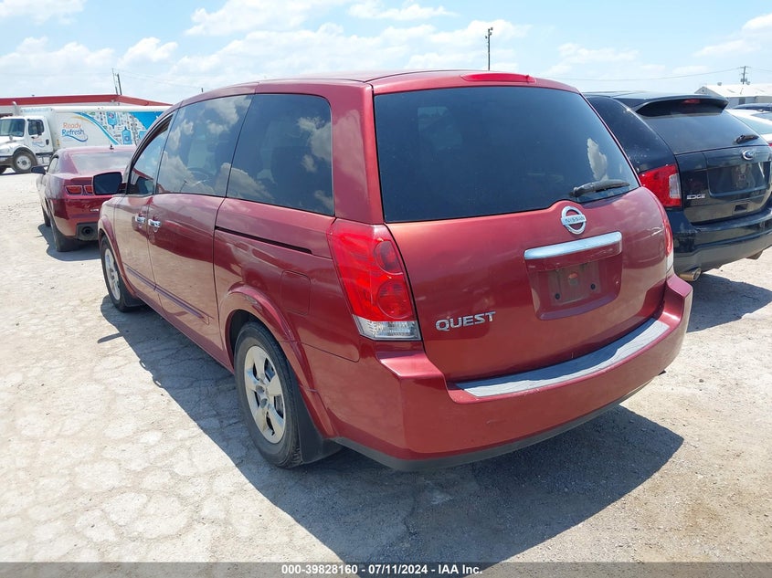 2007 Nissan Quest 3.5 VIN: 5N1BV28U17N135008 Lot: 39828160