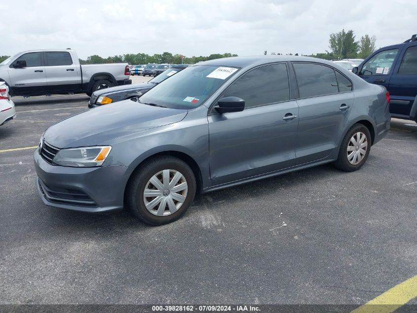 2015 Volkswagen Jetta 2.0L S VIN: 3VW1K7AJ3FM408560 Lot: 39828162