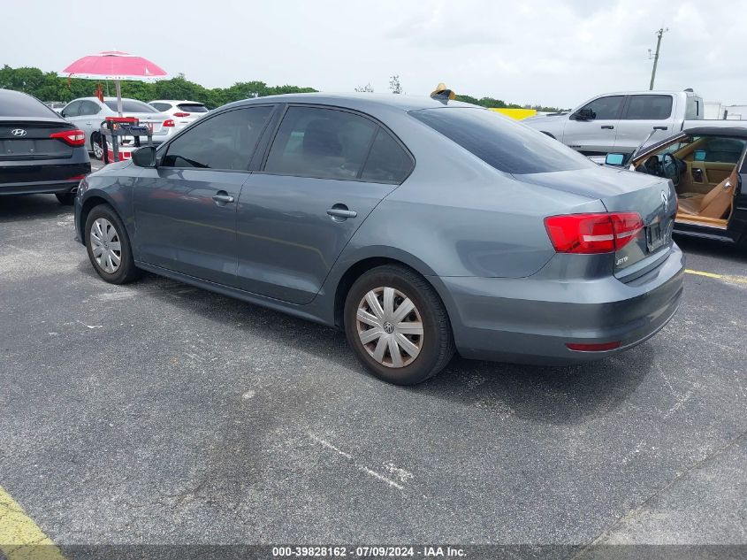 2015 Volkswagen Jetta 2.0L S VIN: 3VW1K7AJ3FM408560 Lot: 39828162