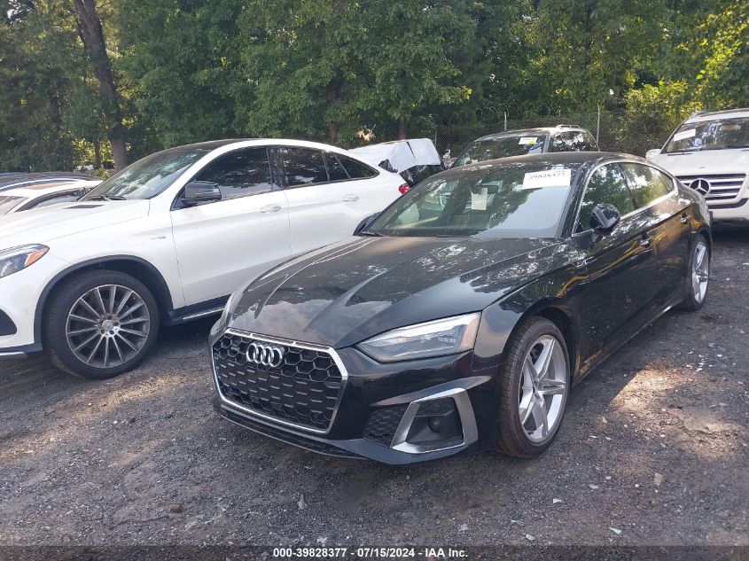 2021 Audi A5 Sportback Premium 45 Tfsi Quattro S Tronic VIN: WAUDACF50MA017106 Lot: 39828377