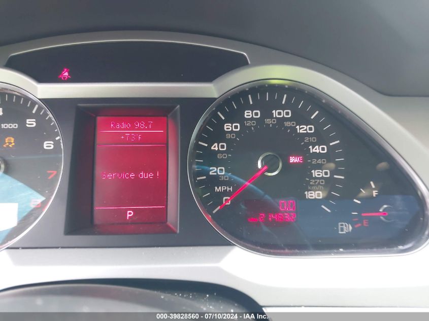 2009 Audi A6 3.0 Premium VIN: WAUSG74F99N014407 Lot: 39828560