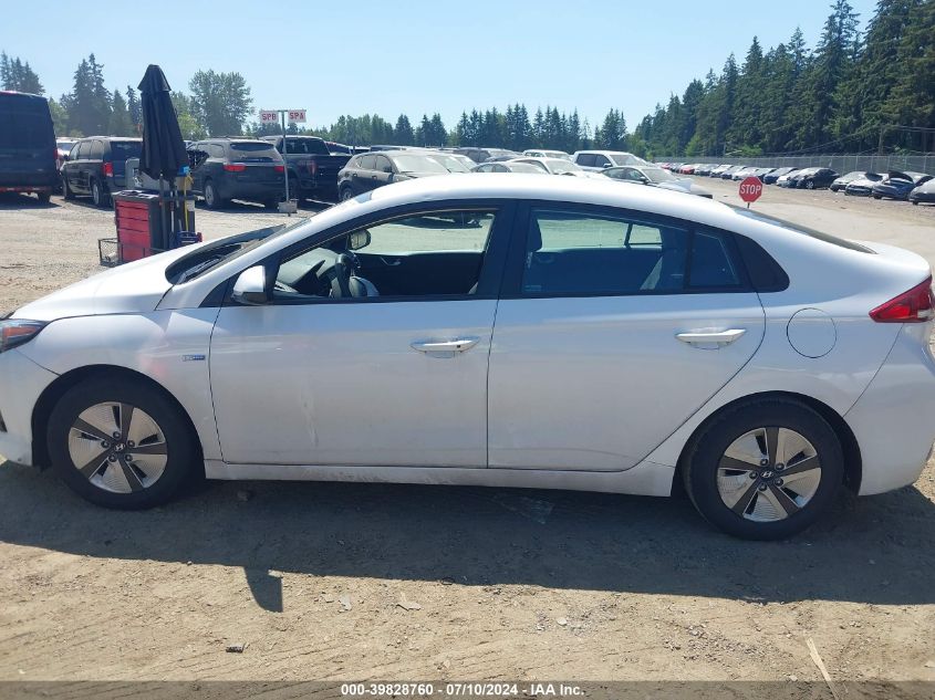 2017 HYUNDAI IONIQ HYBRID BLUE - KMHC65LC9HU048952