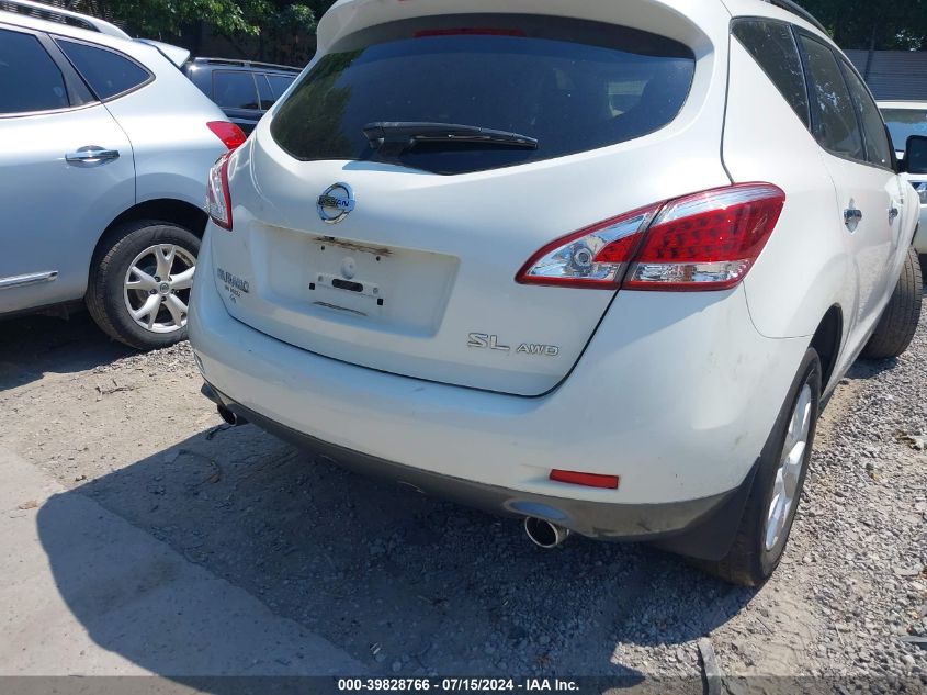 2012 Nissan Murano Sl VIN: JN8AZ1MW2CW216016 Lot: 39828766