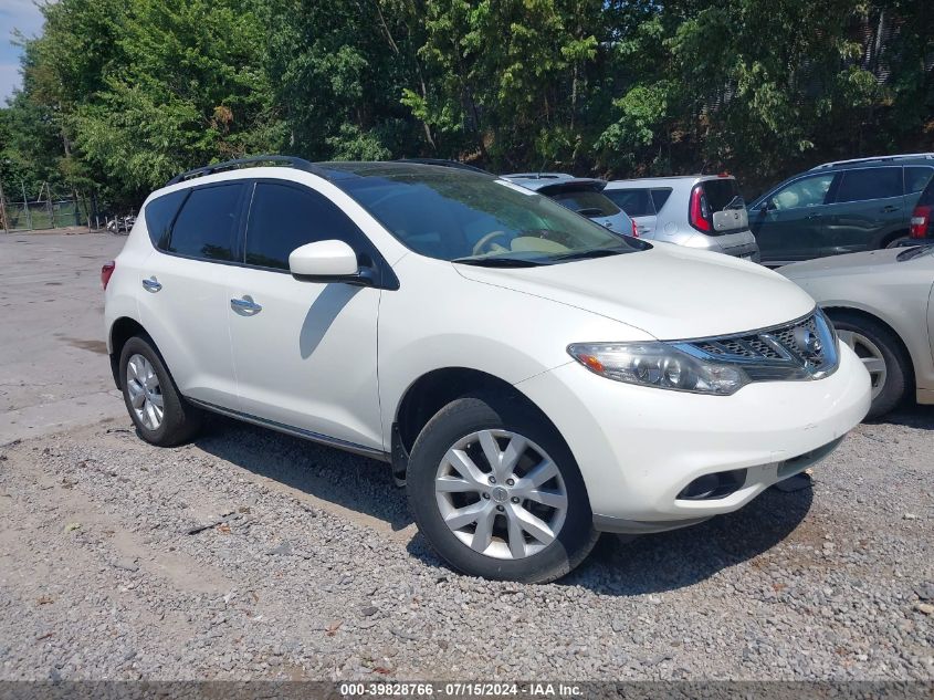 2012 Nissan Murano Sl VIN: JN8AZ1MW2CW216016 Lot: 39828766