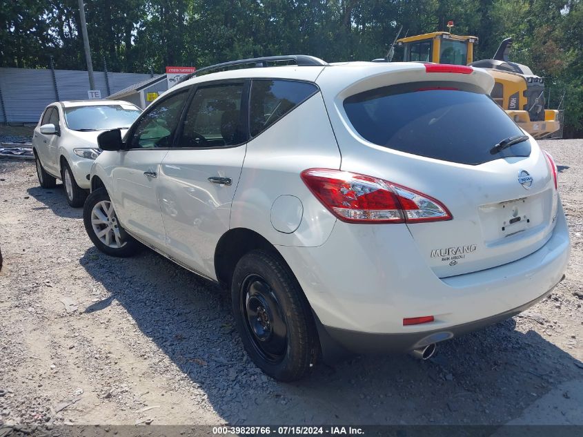 2012 Nissan Murano Sl VIN: JN8AZ1MW2CW216016 Lot: 39828766