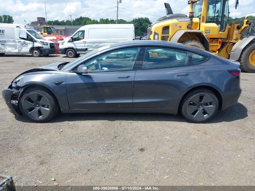 2023 Tesla Model 3 Rear-Wheel Drive VIN: 5YJ3E1EA3PF677187 Lot: 39828866