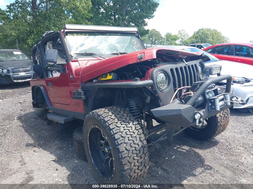 1998 Jeep Wrangler / Tj Se VIN: 1J4FY29P4WP767584 Lot: 39828930