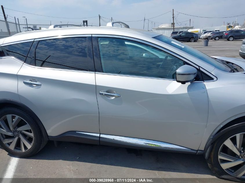 2020 Nissan Murano Sl Fwd VIN: 5N1AZ2CJ9LN129304 Lot: 39828968