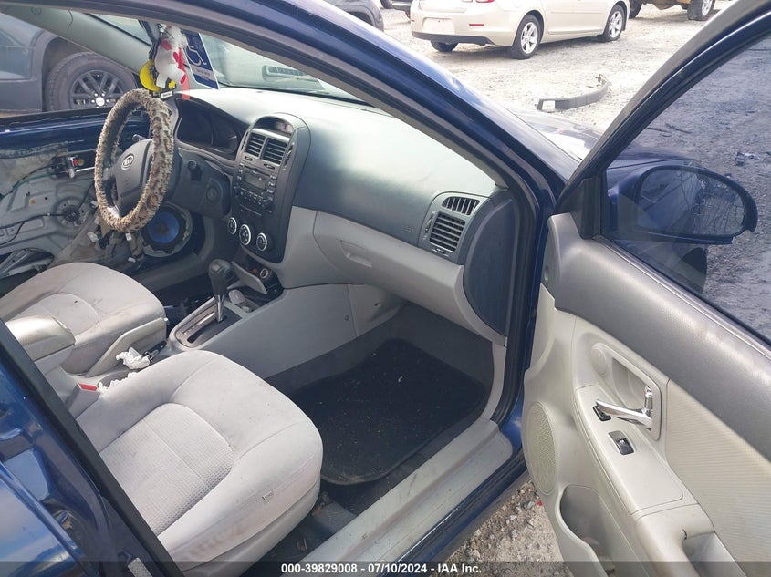 2008 Kia Spectra Ex/Lx/Sx VIN: KNAFE121X85524937 Lot: 39829008