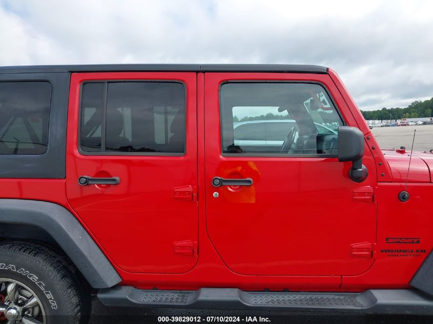 2014 Jeep Wrangler Unlimited Sport VIN: 1C4BJWDGXEL139400 Lot: 39829012