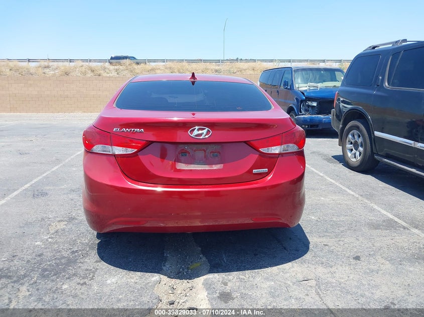 2012 Hyundai Elantra Limited (Ulsan Plant) VIN: KMHDH4AE0CU463468 Lot: 39829033
