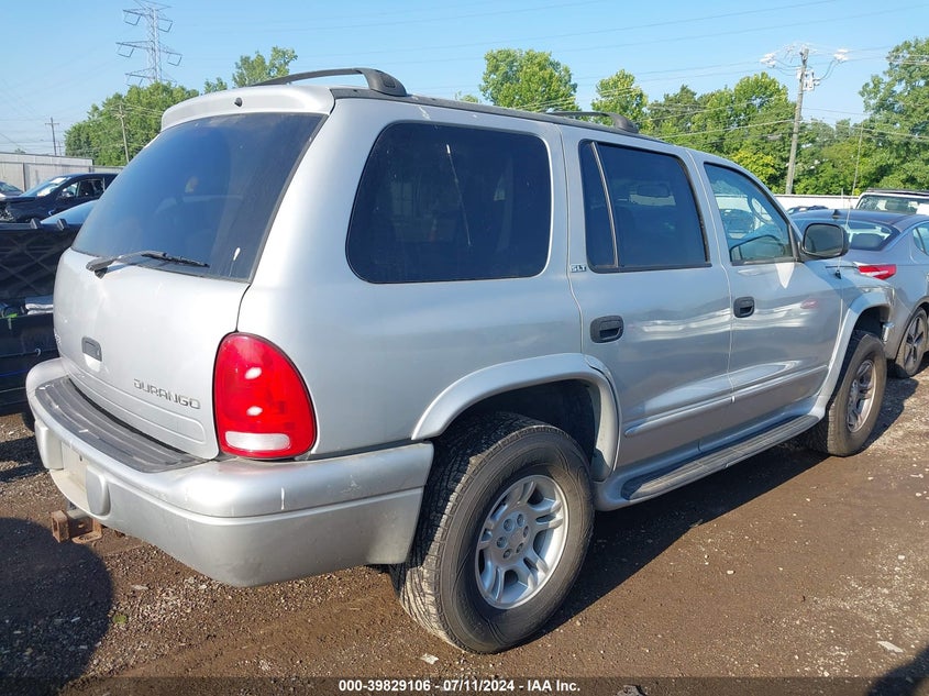 2002 Dodge Durango Slt VIN: 1B4HS48N72F161334 Lot: 39829106