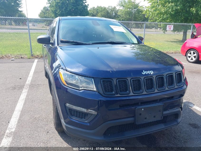 2019 Jeep Compass Sport Fwd VIN: 3C4NJCAB6KT699631 Lot: 39829113