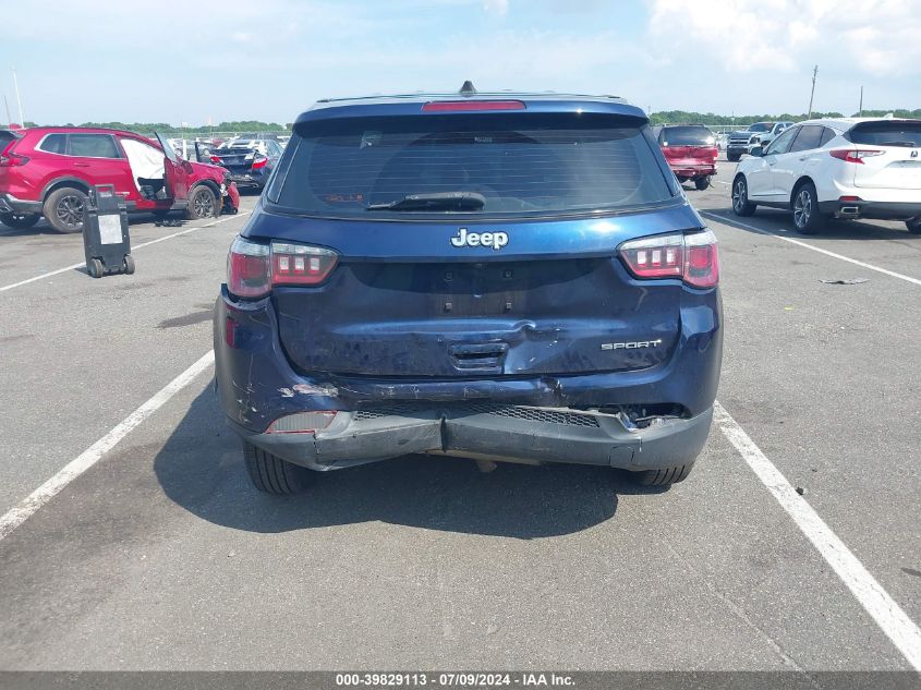 2019 Jeep Compass Sport Fwd VIN: 3C4NJCAB6KT699631 Lot: 39829113