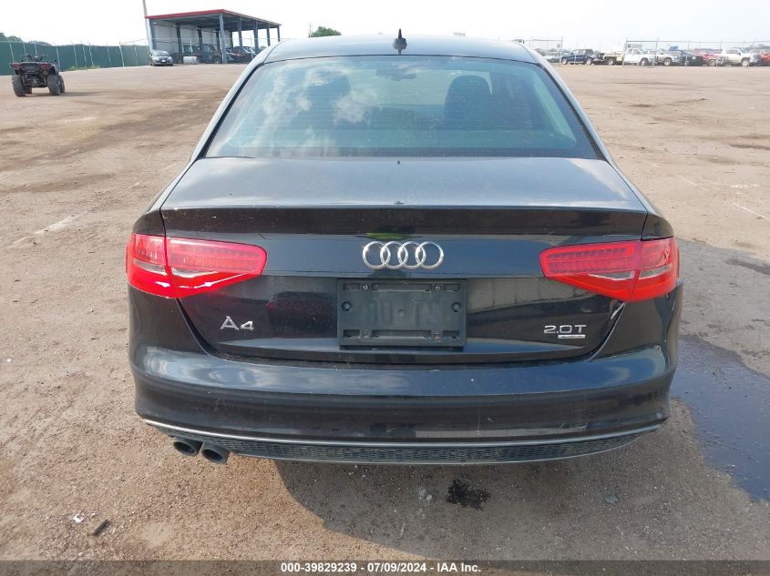 2014 Audi A4 2.0T Premium VIN: WAUFFAFL9EN037197 Lot: 39829239