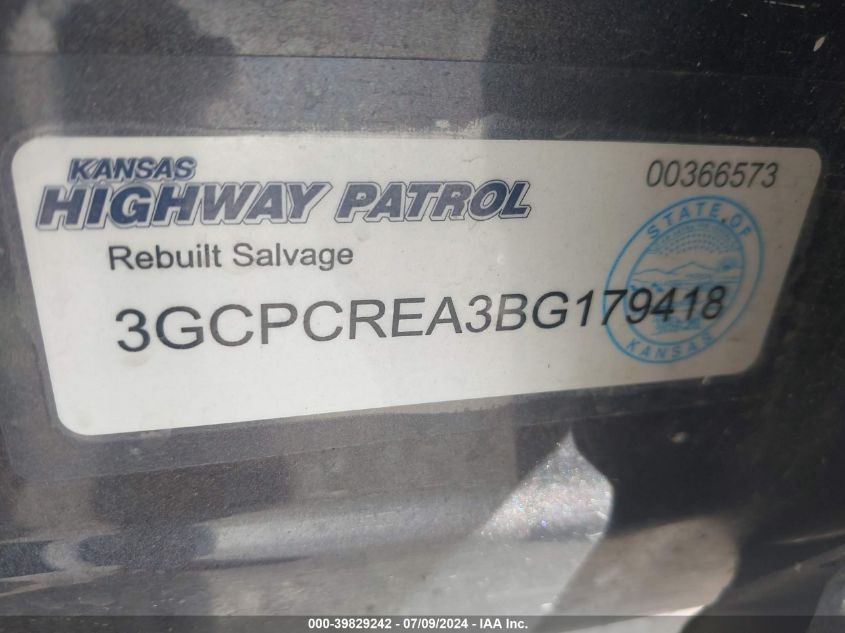 2011 Chevrolet Silverado 1500 Ls VIN: 3GCPCREA3BG179418 Lot: 39829242