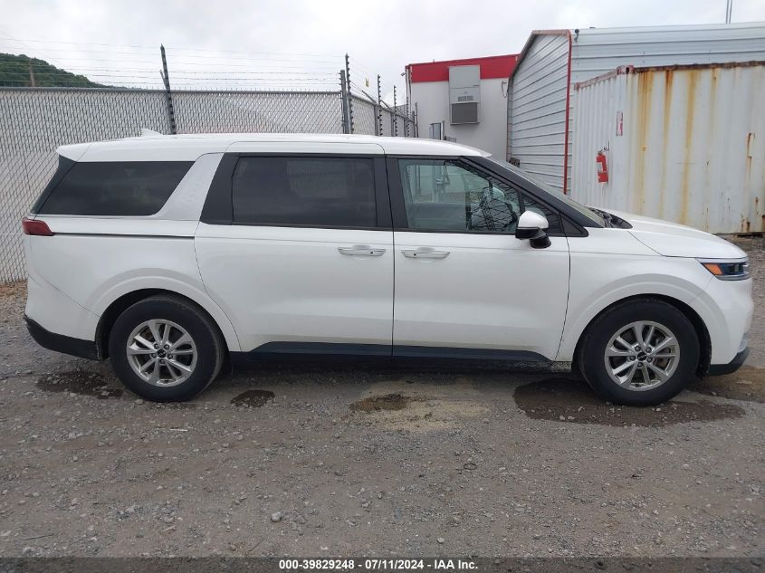 2022 Kia Carnival Mpv Lx Seat Package VIN: KNDNB4H39N6092221 Lot: 39829248