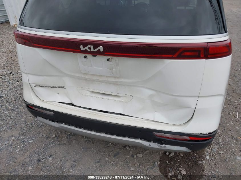 2022 Kia Carnival Mpv Lx Seat Package VIN: KNDNB4H39N6092221 Lot: 39829248