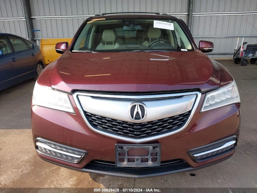 2014 Acura Mdx Technology VIN: 5FRYD4H45EB035873 Lot: 39829428