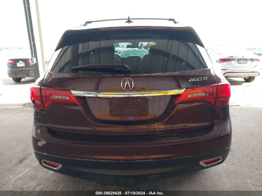 2014 Acura Mdx Technology VIN: 5FRYD4H45EB035873 Lot: 39829428