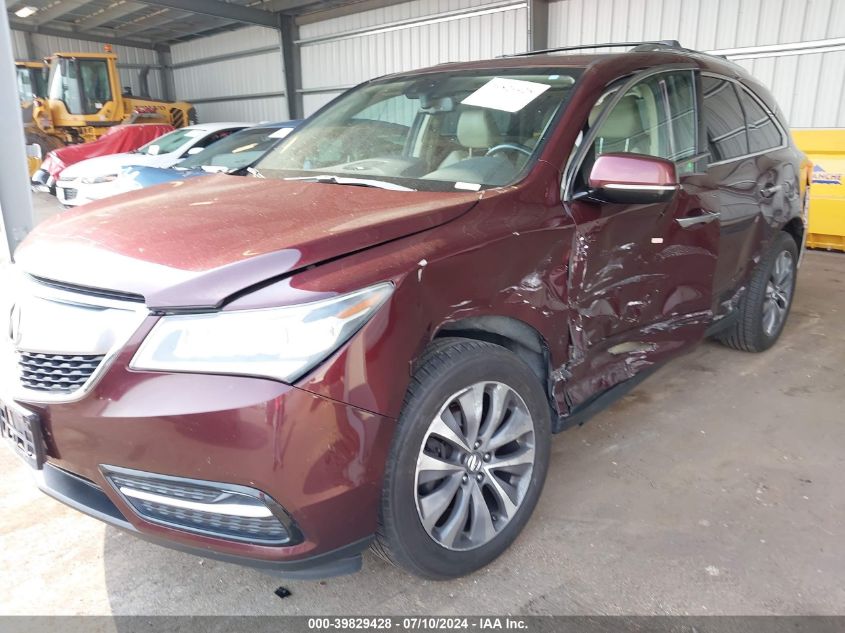 2014 Acura Mdx Technology VIN: 5FRYD4H45EB035873 Lot: 39829428