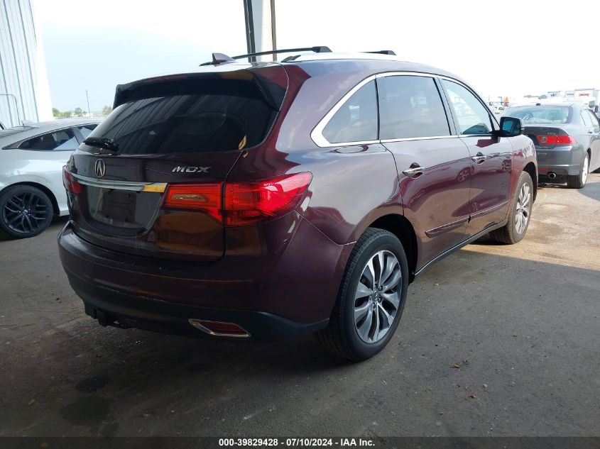 2014 Acura Mdx Technology VIN: 5FRYD4H45EB035873 Lot: 39829428