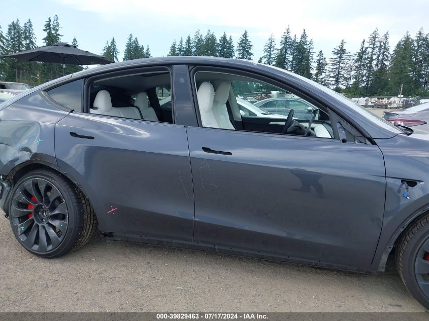 2023 Tesla Model Y Awd/Performance Dual Motor All-Wheel Drive VIN: 7SAYGDEF4PF903186 Lot: 39829463