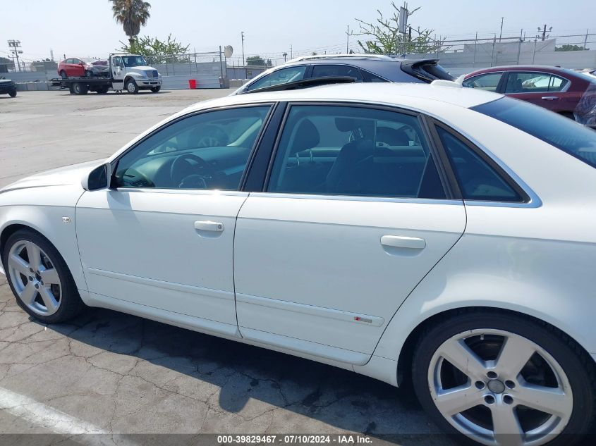 2006 Audi A4 S-Line 2.0T Turbo VIN: WAUBF78E56A224347 Lot: 39829467