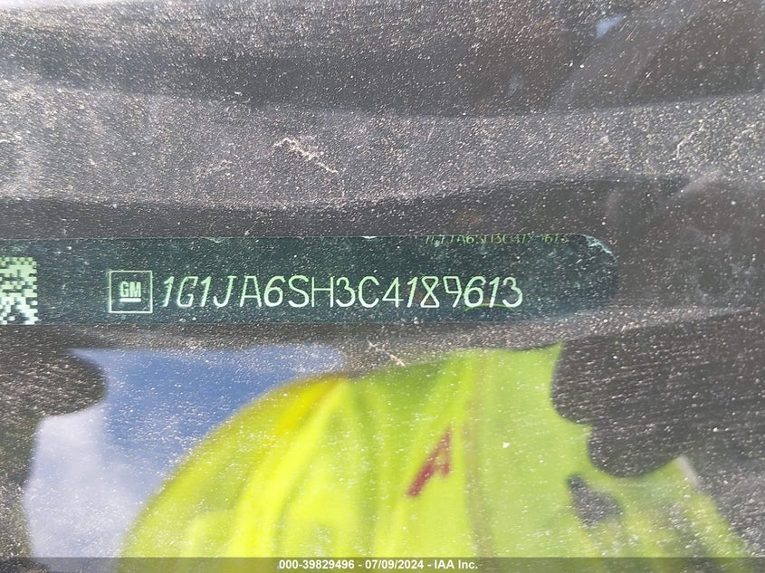 2012 Chevrolet Sonic 2Ls VIN: 1G1JA6SH3C4189613 Lot: 39829496