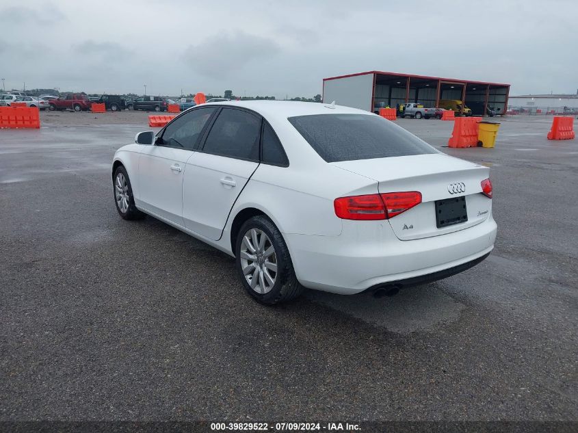 2014 Audi A4 2.0T Premium VIN: WAUAFAFL4EA006828 Lot: 39829522